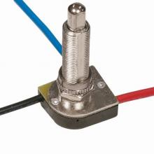 Satco Products 80/1370 - 3-Way Metal Push Switch, Metal Bushing, 2 Circuit, 4 Position(L-1, L-2, L1-2, Off). Rated: 6A-125V,