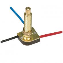 Satco Products 80/1411 - 3-Way Metal Push Switch, Metal Bushing, 2 Circuit, 4 Position(L-1, L-2, L1-2, Off). Rated: 6A-125V,