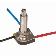 Satco Products 80/1412 - 3-Way Metal Push Switch, Metal Bushing, 2 Circuit, 4 Position(L-1, L-2, L1-2, Off). Rated: 6A-125V,