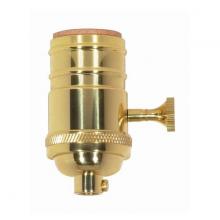 Satco Products 80/1430 - 3 Terminal (2 Circuit) Turn Knob Socket w/Matching Finish Removable Knob