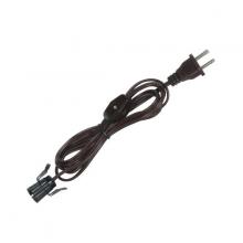 Satco Products 80/1651 - 6 Foot #18 SPT-1 Brown Cord, Switch, And Plug (Switch 17" From Socket)