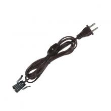 Satco Products 80/1652 - 6 Foot #18 SPT-2 Brown Cord, Switch, And Plug (Switch 17" From Socket)