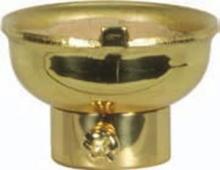 Satco Products 80/1750 - 1/4 IPS Stamped Solid Brass Caps With Set Screw; Polished Nickel