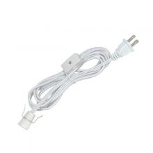 Satco Products 80/1786 - 6 Foot #18 SPT-2 White Cord, Switch, And Plug (Switch 17" From Socket)