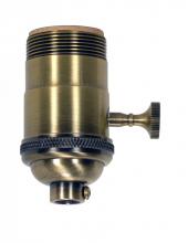 Satco Products 80/2158 - 3 Way Cast Socket; Antique Brass Finish; With Set Screw; Threaded