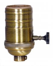 Satco Products 80/2209 - 3 Way Socket; Antique Cast Brass; With Set Screw