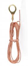 Satco Products 80/2330 - 6 Foot 18/1 Bare Copper Ground Wire; 1/8 IP Round Ground Lug