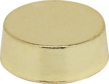 Satco Products 90/1050 - 1" Plain Knob; 1/8 IP; 3/8" Height; Polished Brass Finish