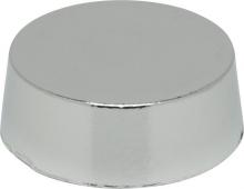 Satco Products 90/1051 - 1" Plain Knob; 1/8 IP; 3/8" Height; Polished Chrome Finish