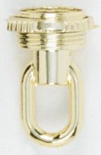 Satco Products 90/1164 - 3/8 IP Screw Collar Loop With Ring; Brass Plated