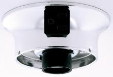 Satco Products 90/121 - 3-1/4" Wired Holder With Convenience Outlet; Chrome Finish; Includes Hardware; 60W Max