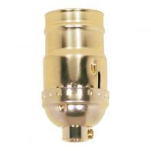 Satco Products 90/1314 - 3-Way (2 Circuit) Keyless Socket; 1/8 IPS; Aluminum; Brite Gilt Finish; 660W; 250V; 250/10 Master