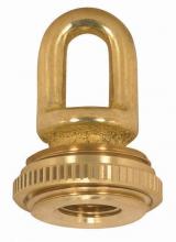 Satco Products 90/1571 - 1/4 IP Cast Brass Screw Collar Loop With Ring; Fits 1" Canopy Hole; 1-1/8" Ring Diameter;