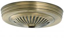 Satco Products 90/1675 - Ribbed Canopy; Canopy Only; Antique Brass Finish; 5" Diameter; 7/16" Center Hole; 2 -8/32