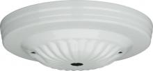 Satco Products 90/1680 - Ribbed Canopy; Canopy Only; White Finish; 5" Diameter; 7/16" Center Hole; 2 -8/32 Bar Holes