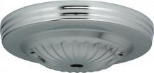 Satco Products 90/1681 - Ribbed Canopy; Canopy Only; Chrome Finish; 5" Diameter; 7/16" Center Hole; 2 -8/32 Bar Holes