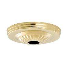 Satco Products 90/1682 - Ribbed Canopy; Canopy Only; Brass Finish; 5" Diameter; 1-1/16" Center Hole