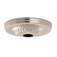 Satco Products 90/1684 - Ribbed Canopy; Canopy Only; Chrome Finish; 5" Diameter; 1-1/16" Center Hole