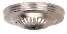 Satco Products 90/1879 - Ribbed Canopy; Canopy Only; Brushed Nickel Finish; 5" Diameter; 7/16" Center Hole; 2 -8/32