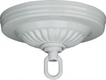 Satco Products 90/197 - Ribbed Canopy Kit; White Finish; 5" Diameter; 1-1/16" Center Hole; Includes Hardware; 25lbs