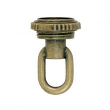 Satco Products 90/2352 - 3/8 IP Screw Collar Loop With Ring; 25lbs Max; Antique Brass Finish