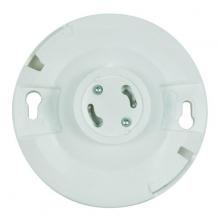 Satco Products 90/2467 - 4 Terminal Keyless White Phenolic GU24 Ceiling Receptacle; Screw Terminals; 4-1/2" Diameter;