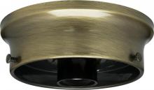 Satco Products 90/331 - 4" Wired Holder; Antique Brass Finish; Includes Hardware; 60W Max