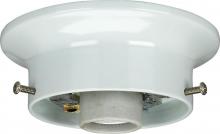 Satco Products 90/430 - 3-1/4" Wired Holder; White Finish; Includes Hardware; 60W Max