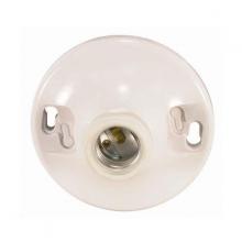 Satco Products 90/480 - 4 Terminal Keyless White Phenolic Ceiling Receptacle; Screw Terminals; 4-1/2" Diameter; 660W;