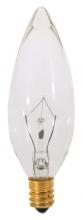 Satco Products A3620 - 15 Watt BA9 1/2 Incandescent; Clear; 2500 Average rated hours; 114 Lumens; Candelabra base; 130 Volt