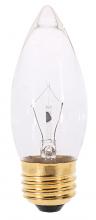 Satco Products A3631 - 25 Watt B11 Incandescent; Clear; 2500 Average rated hours; 210 Lumens; Medium base; 130 Volt