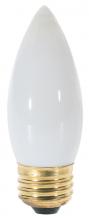 Satco Products A3637 - 25 Watt B11 Incandescent; White; 2500 Average rated hours; 160 Lumens; Medium base; 130 Volt