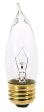 Satco Products A3664 - 25 Watt CA10 Incandescent; Clear; 2500 Average rated hours; 210 Lumens; Medium base; 130 Volt