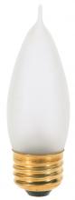 Satco Products A3667 - 25 Watt CA10 Incandescent; Frost; 2500 Average rated hours; 200 Lumens; Medium base; 130 Volt