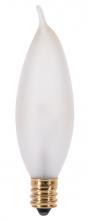 Satco Products A3677 - 15 Watt CA8 Incandescent; Frost; 2500 Average rated hours; 90 Lumens; Candelabra base; 130 Volt