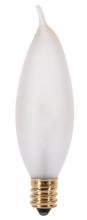 Satco Products A3678 - 25 Watt CA8 Incandescent; Frost; 2500 Average rated hours; 200 Lumens; Candelabra base; 130 Volt