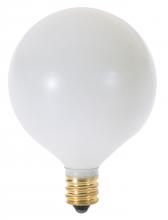 Satco Products A3924 - 15 Watt G16 1/2 Incandescent; Satin White; 2500 Average rated hours; 83 Lumens; Candelabra base; 130