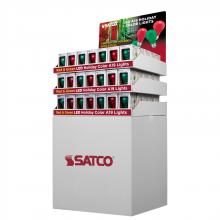 Satco Products D2116 - Display Unit Containing 126 Total Pieces; 72 Pieces of S14984 8 Watt A19 LED in Red; 54 Pieces of