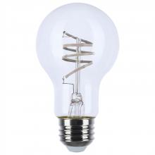 Satco Products S10521 - 6 Watt LED; Reminiscent; Flex Gray Coil Filament; A19; Medium Base; 2700K CCT; Clear; 120 Volt