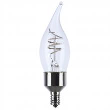 Satco Products S10524 - 4 Watt LED; Reminiscent; Flex Gray Coil Filament; CA11; Candelabra Base; 2700K CCT; Clear; 120 Volt;