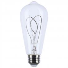 Satco Products S10525 - 6 Watt LED; Reminiscent; Flex Gray Filament; ST19 Loop; Medium Base; 2700K CCT; Clear; 120 Volt