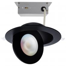 Satco Products S11296 - 15 Watt; LED Gimbaled Downlight; 6 Inch; RGB & Tunable White; Round; Starfish IOT; Black Finish;