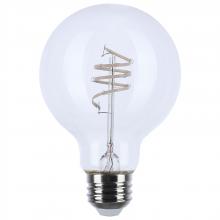 Satco Products S11522 - 6 Watt LED; Reminiscent; Flex Gray Coil Filament; G25; Medium Base; 2700K CCT; Clear; 120 Volt