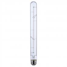 Satco Products S11523 - 6 Watt LED; Reminiscent; Flex Gray Straight Filament; T9; Medium Base; 2700K CCT; Clear; 120 Volt