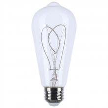 Satco Products S11527 - 6 Watt LED; Reminiscent; Flex Gray Filament; ST19 Loop; Medium Base; 2700K CCT; Clear; 120 Volt