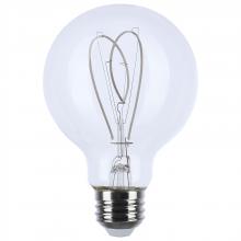 Satco Products S11528 - 6 Watt LED; Reminiscent; Flex Gray Filament; G25 Loop; Medium Base; 2700K CCT; Clear; 120 Volt