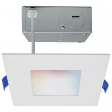 Satco Products S11561 - 9 Watt; LED Direct Wire; Low Profile Downlight; 4 Inch Square; Starfish IOT; Tunable White and RGB;