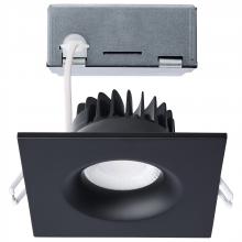 Satco Products S11634R1 - 10 Watt LED Direct Wire Downlight; Remote Driver; CCT Selectable; Dimmable; Square; Black Finish