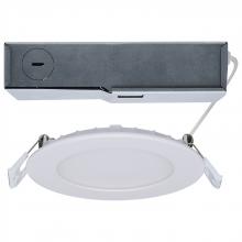 Satco Products S11690 - 8/12 Watt LED Direct Wire Downlight; 27K/3K/35K/4K/5K CCT; Remote Driver; 4 Inch; Round; Flat Face;