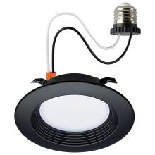 Satco Products S11832R1 - 6.7 Watt; LED Downlight Retrofit; 4 Inch; CCT Selectable; 120 Volts; Black Finish